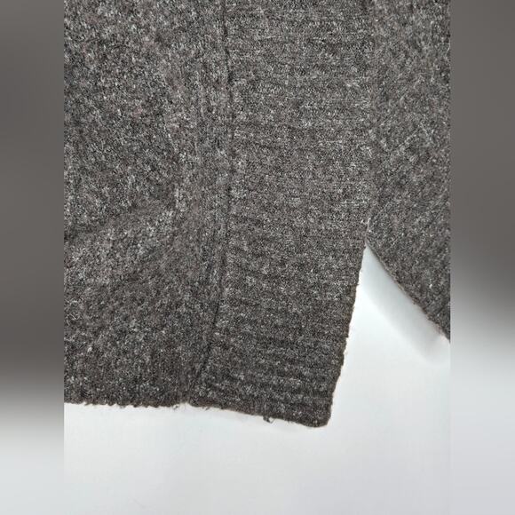 BCBG MaxAzria Cardigan Brown Wool Blend Puff Sleeves Button Medium - Picture 8 of 10